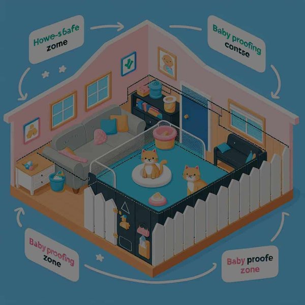 Comment préparer un espace sécurisé pour l'accueil d'un nouveau-né dans une maison avec un chat ?